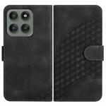 For Motorola Edge 60 Pro Elephant Head Embossed Phone Leather Case with Lanyard(Black)