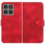 For Motorola Edge 60 Pro Elephant Head Embossed Phone Leather Case with Lanyard(Red)