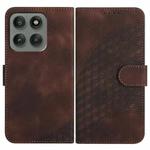 For Motorola Edge 60 Pro Elephant Head Embossed Phone Leather Case with Lanyard(Coffee)