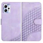 For Motorola Moto G23 Elephant Head Embossed Phone Leather Case with Lanyard(Light Purple)