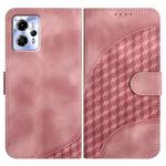 For Motorola Moto G23 Elephant Head Embossed Phone Leather Case with Lanyard(Pink)