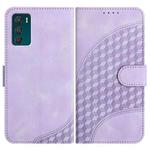 For Motorola Moto G42 Elephant Head Embossed Phone Leather Case with Lanyard(Light Purple)