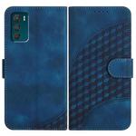 For Motorola Moto G42 Elephant Head Embossed Phone Leather Case with Lanyard(Royal Blue)