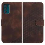 For Motorola Moto G42 Elephant Head Embossed Phone Leather Case with Lanyard(Coffee)