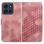 For Motorola Moto G56 5G Elephant Head Embossed Phone Leather Case with Lanyard(Pink)