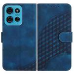 For Motorola Moto G75 5G Elephant Head Embossed Phone Leather Case with Lanyard(Royal Blue)