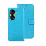 For Asus Zenfone 10 idewei Crazy Horse Texture Leather Phone Case(Sky Blue)