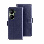 For Asus Zenfone 10 idewei Crazy Horse Texture Leather Phone Case(Blue)