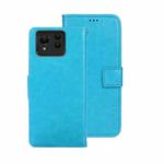 For ASUS Zenfone 11 Ultra idewei Crazy Horse Texture Leather Phone Case(Sky Blue)
