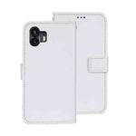 For Nothing Phone 2 idewei Crazy Horse Texture Leather Phone Case with Holder(White)