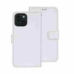 For iPhone 15 Plus idewei Crazy Horse Texture Leather Phone Case with Holder(White)