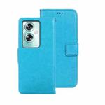 For OPPO A79 5G Global idewei Crazy Horse Texture Leather Phone Case with Holder(Sky Blue)