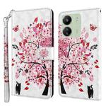 For Xiaomi Redmi 13C 5G / 4G 3D Painting Pattern Flip Leather Phone Case(Cat Under The Tree)