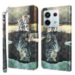 For Xiaomi Redmi Note 13 Pro 5G 3D Painting Pattern Flip Leather Phone Case(Cat Tiger)