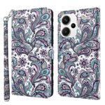 For Xiaomi Redmi Note 13 Pro+ 3D Painting Pattern Flip Leather Phone Case(Swirl Pattern)