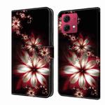 For Motorola Moto G84 Crystal 3D Shockproof Protective Leather Phone Case(Fantastic Flower)