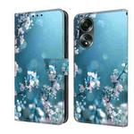 For OPPO A58 4G Crystal 3D Shockproof Protective Leather Phone Case(Plum Flower)