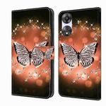 For OPPO A58 5G Crystal 3D Shockproof Protective Leather Phone Case(Crystal Butterfly)