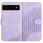 For Google Pixel 6 YX0060 Elephant Head Embossed Phone Leather Case with Lanyard(Light Purple)