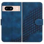 For Google Pixel 8 YX0060 Elephant Head Embossed Phone Leather Case with Lanyard(Royal Blue)