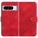 For Google Pixel 8 Pro YX0060 Elephant Head Embossed Phone Leather Case with Lanyard(Red)