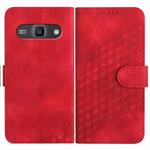 For Sony Xperia Ace III YX0060 Elephant Head Embossed Phone Leather Case with Lanyard(Red)