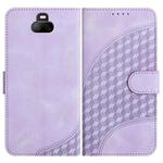 For Sony Xperia 20 YX0060 Elephant Head Embossed Phone Leather Case with Lanyard(Light Purple)
