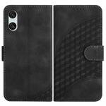 For Sony Xperia 10 VI YX0060 Elephant Head Embossed Phone Leather Case with Lanyard(Black)