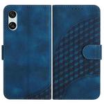 For Sony Xperia 10 VI YX0060 Elephant Head Embossed Phone Leather Case with Lanyard(Royal Blue)