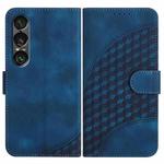 For Sony Xperia 1 VII Elephant Head Embossed Phone Leather Case with Lanyard(Royal Blue)