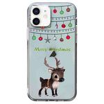 For iPhone 11 Christmas Colored Drawing Pattern High Transparent Soft TPU Phone Case(Elk)