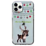 For iPhone 11 Pro Christmas Colored Drawing Pattern High Transparent Soft TPU Phone Case(Elk)