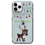 For iPhone 11 Pro Max Christmas Colored Drawing Pattern High Transparent Soft TPU Phone Case(Elk)