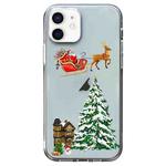 For iPhone 12 Christmas Colored Drawing Pattern High Transparent Soft TPU Phone Case(Christmas)