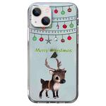 For iPhone 13 Christmas Colored Drawing Pattern High Transparent Soft TPU Phone Case(Elk)