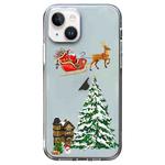 For iPhone 14 Plus Christmas Colored Drawing Pattern High Transparent Soft TPU Phone Case(Christmas)
