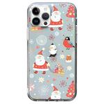 For iPhone 14 Pro Christmas Colored Drawing Pattern High Transparent Soft TPU Phone Case(Santa Claus)