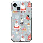 For iPhone 15 Plus Christmas Colored Drawing Pattern High Transparent Soft TPU Phone Case(Santa Claus)