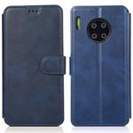 For Huawei Mate 30 Pro Calf Texture Magnetic Buckle Horizontal Flip Leather Case with Holder & Card Slots & Wallet & Photo Frame(Blue)