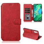 For Huawei Nova 5 Calf Texture Magnetic Buckle Horizontal Flip Leather Case with Holder & Card Slots & Wallet & Photo Frame(Red)