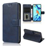 For Huawei P30 Calf Texture Magnetic Buckle Horizontal Flip Leather Case with Holder & Card Slots & Wallet & Photo Frame(Blue)