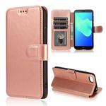 For Huawei Y5 2018 Calf Texture Magnetic Buckle Horizontal Flip Leather Case with Holder & Card Slots & Wallet & Photo Frame(Rose Gold)
