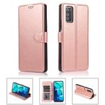 For Huawei Honor V30 Calf Texture Magnetic Buckle Horizontal Flip Leather Case with Holder & Card Slots & Wallet & Photo Frame(Rose Gold)