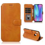 For Huawei Honor 10 Lite Calf Texture Magnetic Buckle Horizontal Flip Leather Case with Holder & Card Slots & Wallet & Photo Frame(Khaki)
