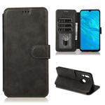 For Huawei Enjoy 9s Calf Texture Magnetic Buckle Horizontal Flip Leather Case with Holder & Card Slots & Wallet & Photo Frame(Black)