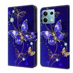 For Xiaomi Redmi Note 13  5G Crystal 3D Shockproof Protective Leather Phone Case(Diamond Butterfly)