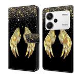 For Xiaomi Redmi Note 13 Pro+ Crystal 3D Shockproof Protective Leather Phone Case(Golden Wings)