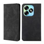 For Itel S23 Plus 4G Skin Feel Magnetic Leather Phone Case(Black)