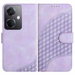 For OPPO K11 5G YX0060 Elephant Head Embossed Phone Leather Case with Lanyard(Light Purple)