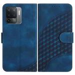 For OPPO A94 4G/F19 Pro 4G/Reno5 F 4G/Reno5 Lite YX0060 Elephant Head Embossed Phone Leather Case with Lanyard(Royal Blue)